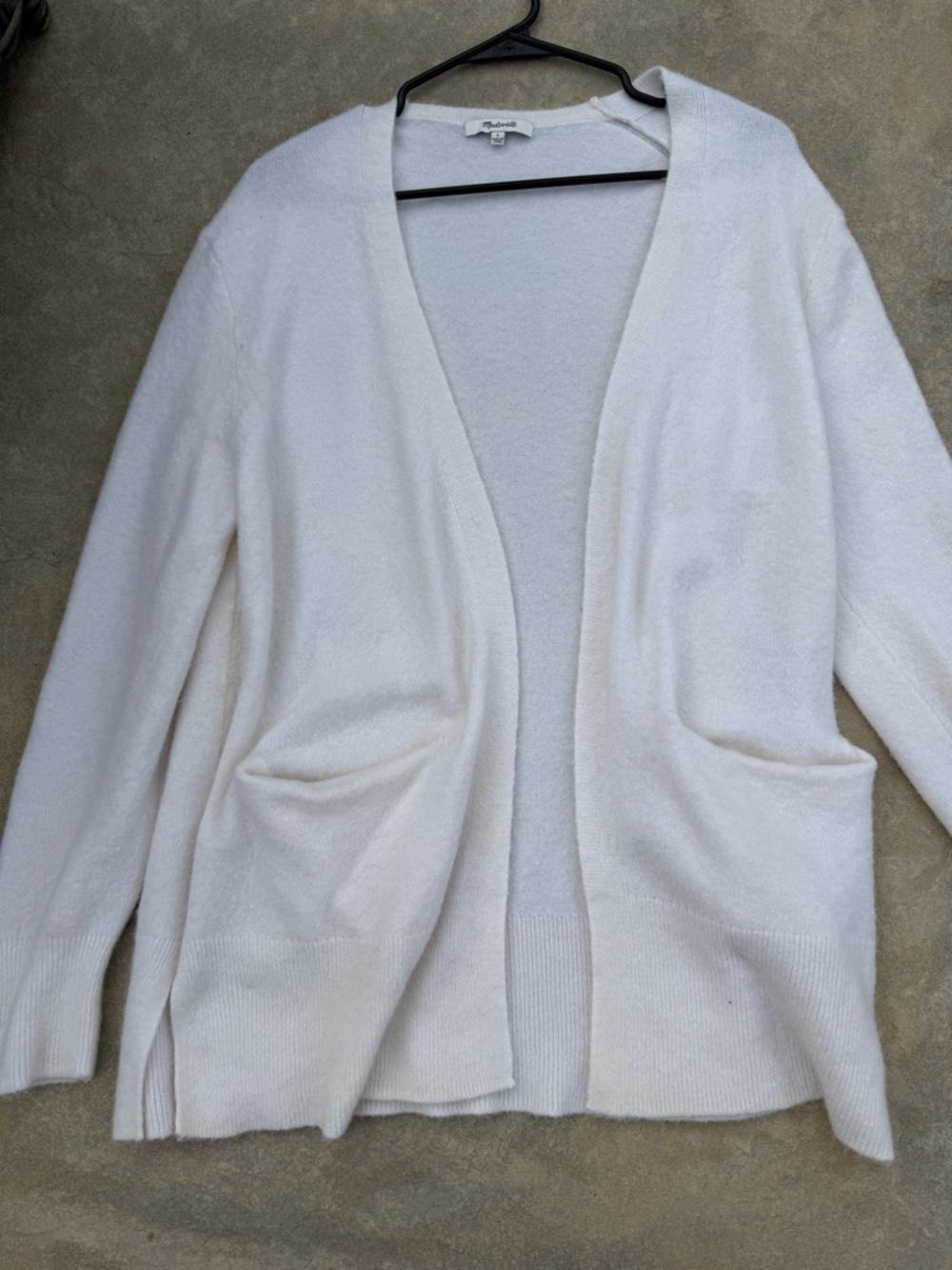 Madewell Cream Open-Front Cozy Cardigan